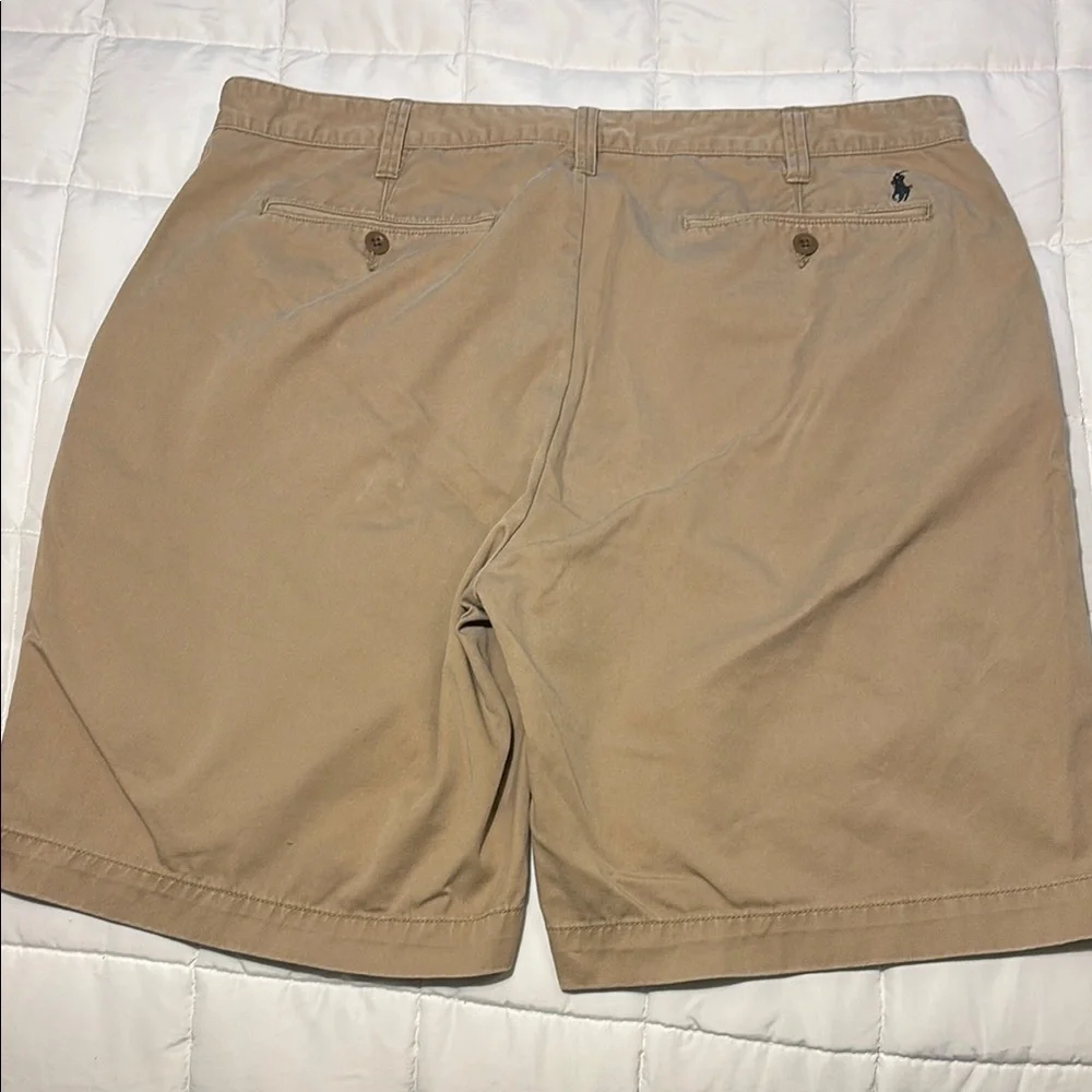 Polo Ralph Lauren Tan Flat Front Relaxed Fit Shorts